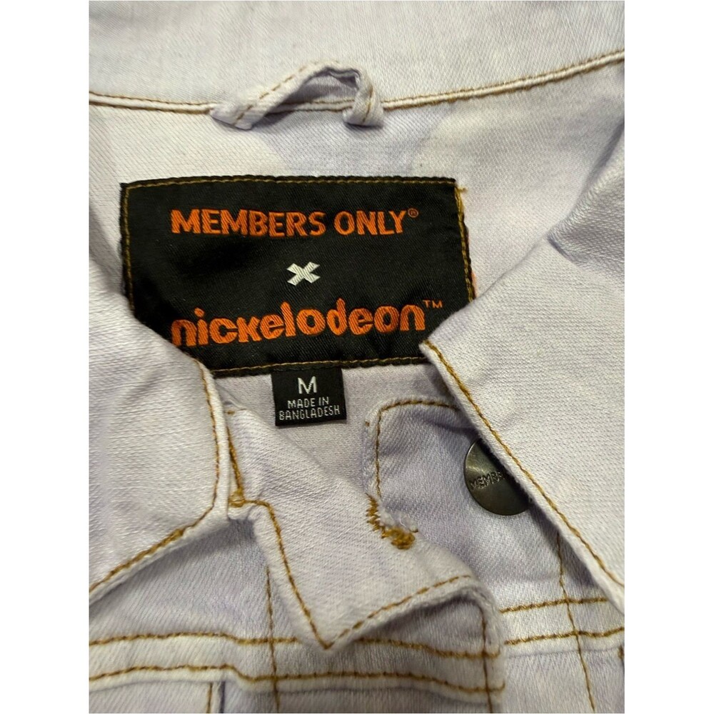 Members Only x Nickelodeon Rugrats Cropped Denim Jacket Women’s M Y2K - Picture 8 of 11